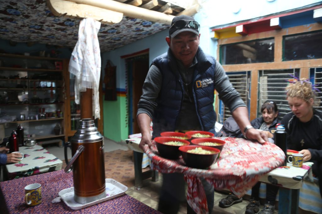 During the Mustang trekking