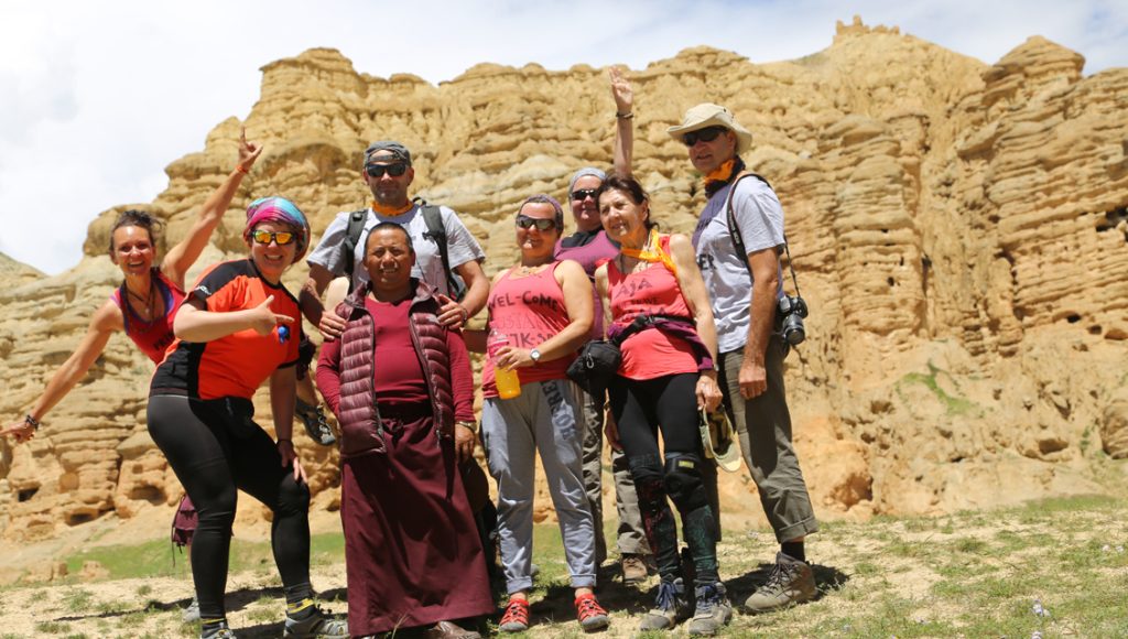 Trekkers in Upper Mustang